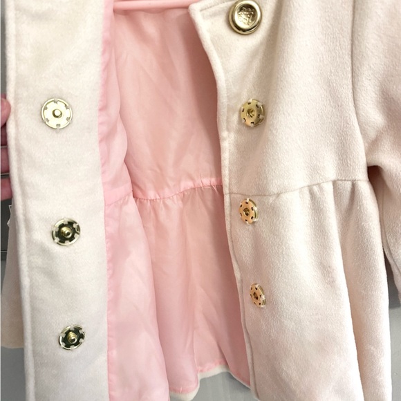 Beaufort Bonnet Company Pea Coat Girl’s 3T Palmetto Pearl Pink Lined Snap Close - Picture 2 of 7